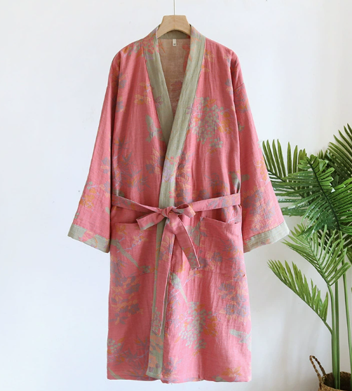 Zeric | Peignoir en coton premium avec poches et ceinture ajustable