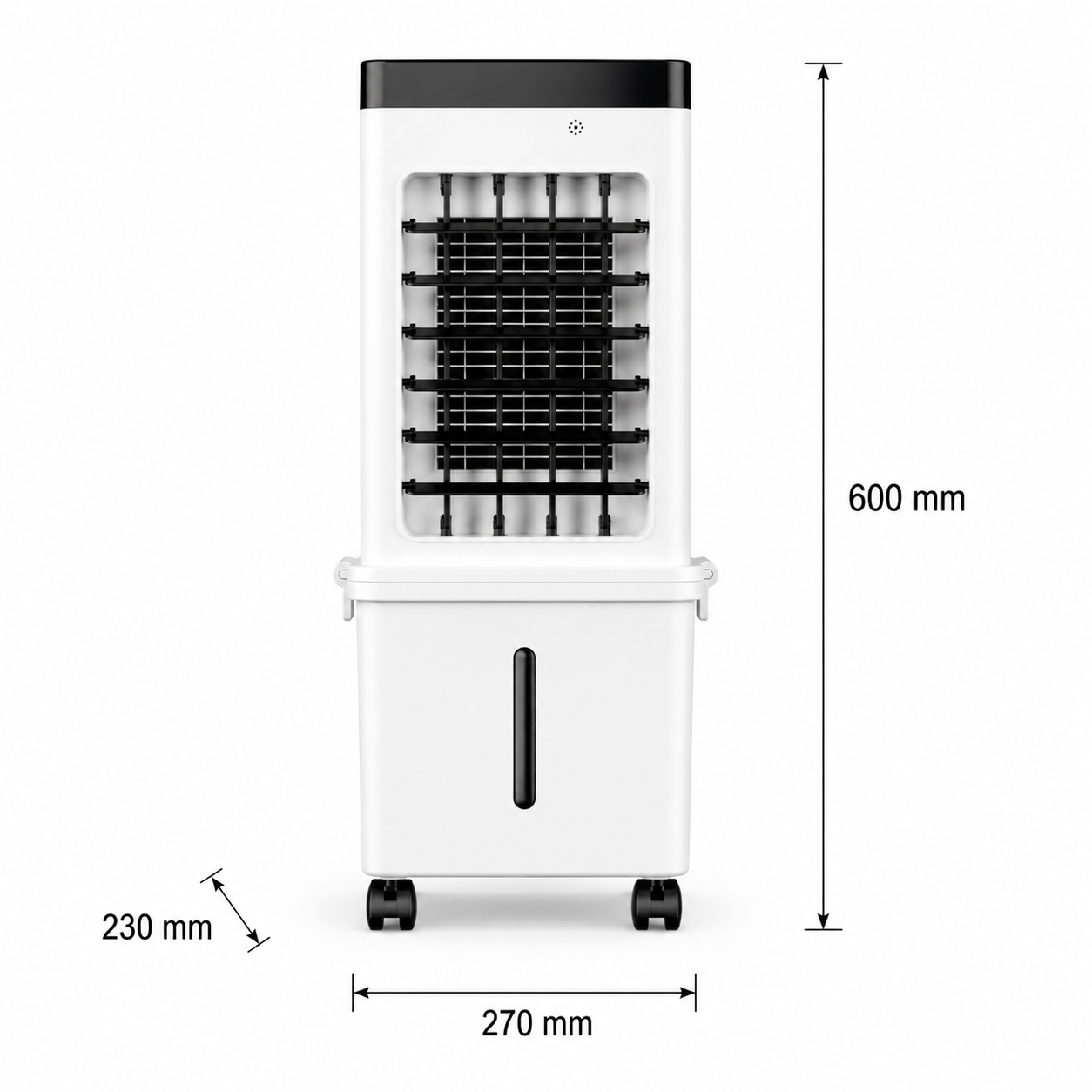 Rafraîchisseur d'Air Pliable Rechargeable 12L – Sans Fil (DC), Brume Rafraîchissante, 3 Vitesses sur Roulett