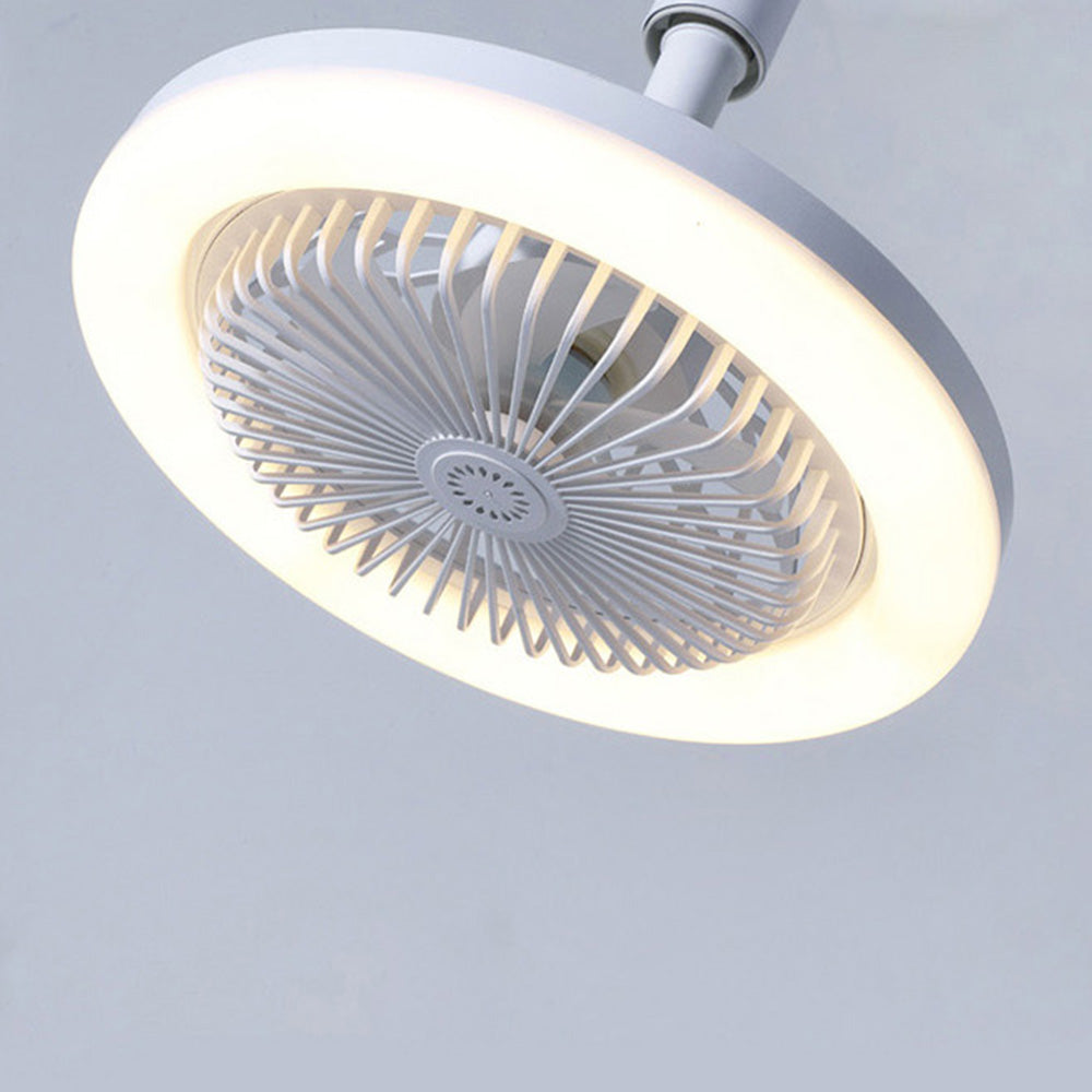 Ventilateur de Plafond LED E27 – Éclairage &amp; Ventilation 2-en-1 avec Télécommande