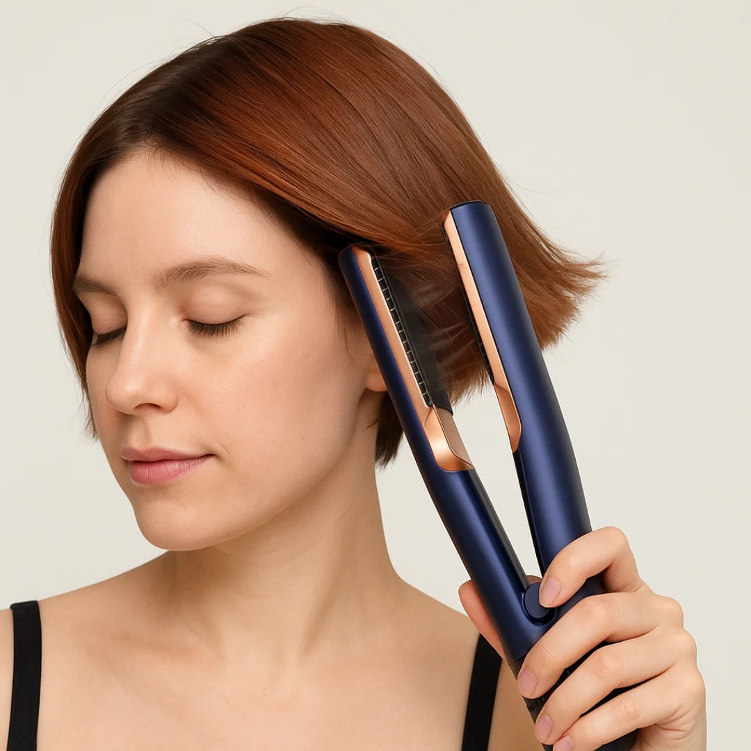 Sèche-cheveux et lisseur 2 en 1 pour un coiffage sans effort