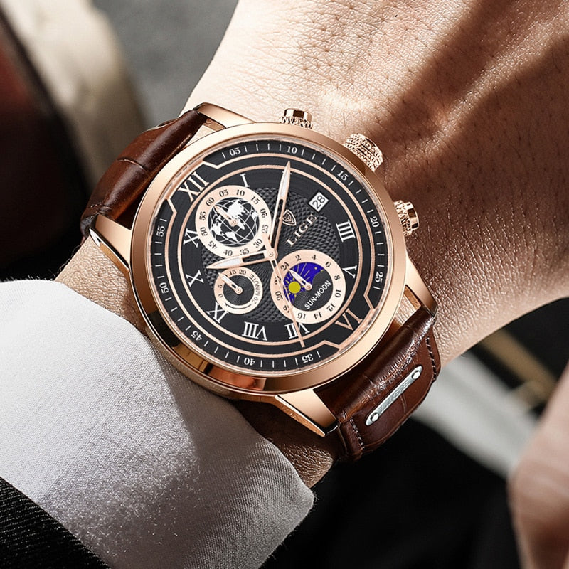 Montre chronographe classique pour homme | Montre-bracelet de luxe élégante et fonctionnelle pour chaque occasion
