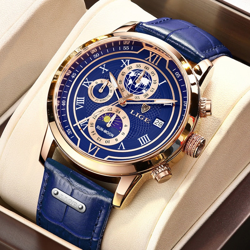Montre chronographe classique pour homme | Montre-bracelet de luxe élégante et fonctionnelle pour chaque occasion