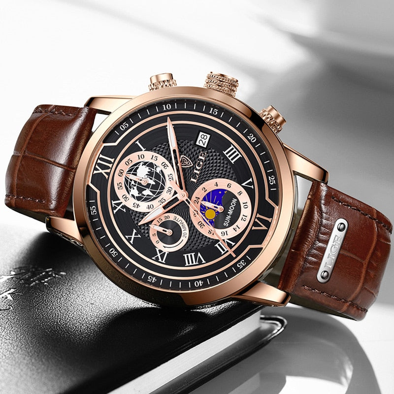 Montre chronographe classique pour homme | Montre-bracelet de luxe élégante et fonctionnelle pour chaque occasion