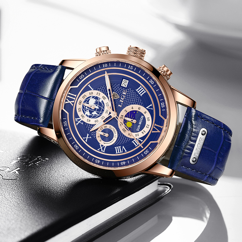 Montre chronographe classique pour homme | Montre-bracelet de luxe élégante et fonctionnelle pour chaque occasion