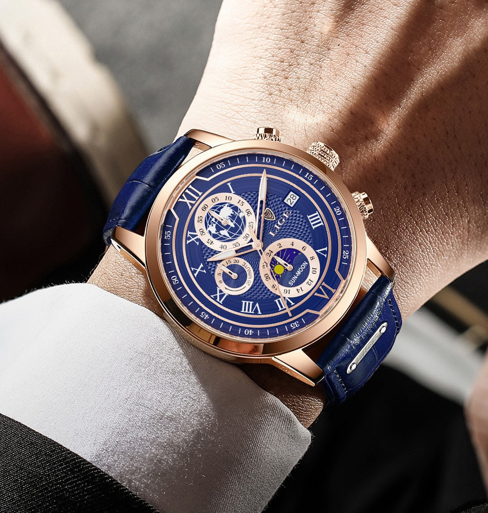 Montre chronographe classique pour homme | Montre-bracelet de luxe élégante et fonctionnelle pour chaque occasion