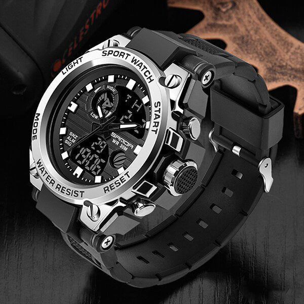 Montre militaire TitanGuard pour hommes – Montre analogique et numérique multifonctionnelle robuste