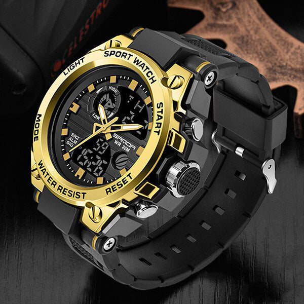 Montre militaire TitanGuard pour hommes – Montre analogique et numérique multifonctionnelle robuste
