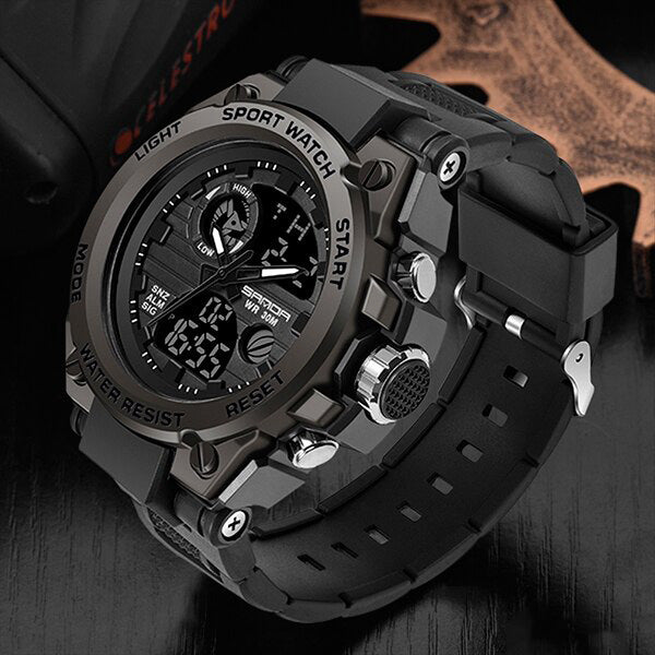 Montre militaire TitanGuard pour hommes – Montre analogique et numérique multifonctionnelle robuste