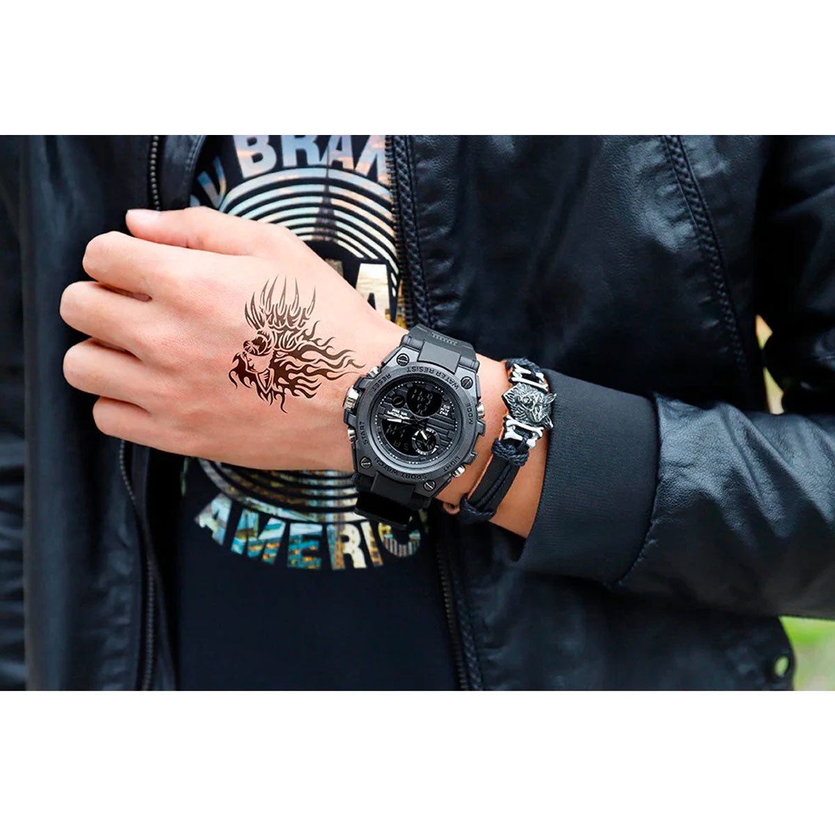 Montre militaire TitanGuard pour hommes – Montre analogique et numérique multifonctionnelle robuste