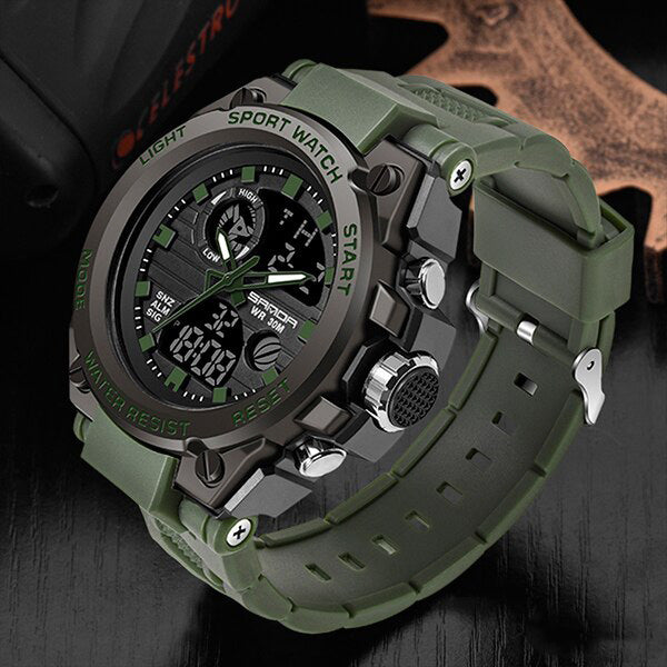 Montre militaire TitanGuard pour hommes – Montre analogique et numérique multifonctionnelle robuste