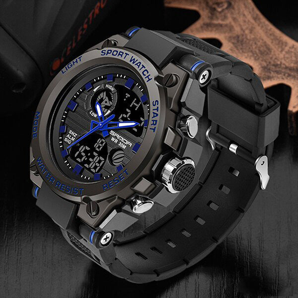 Montre militaire TitanGuard pour hommes – Montre analogique et numérique multifonctionnelle robuste