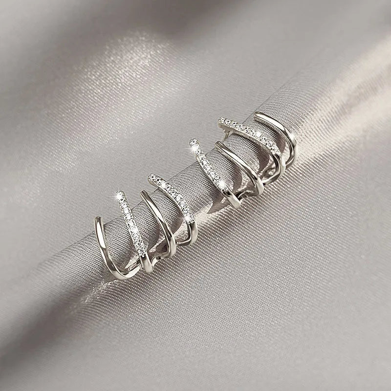 Boucles d'oreilles torsadées | Design élégant | Or ou Argent