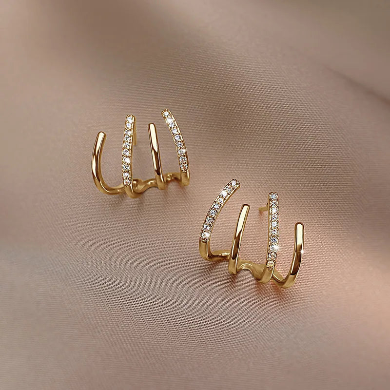 Boucles d'oreilles torsadées | Design élégant | Or ou Argent