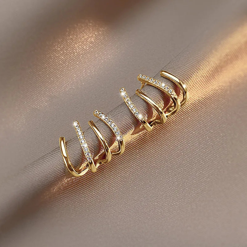 Boucles d'oreilles torsadées | Design élégant | Or ou Argent