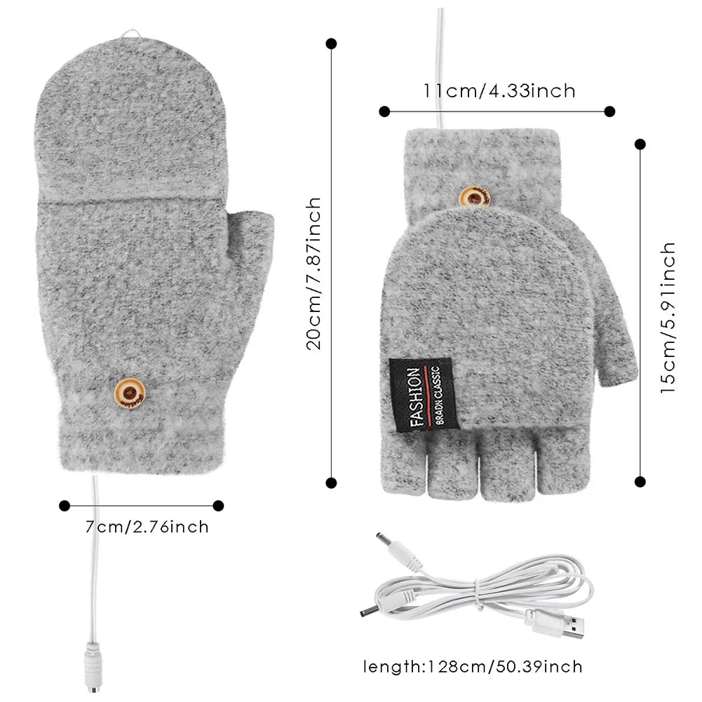 Gants chauffants à ondes chaudes rechargeables par USB