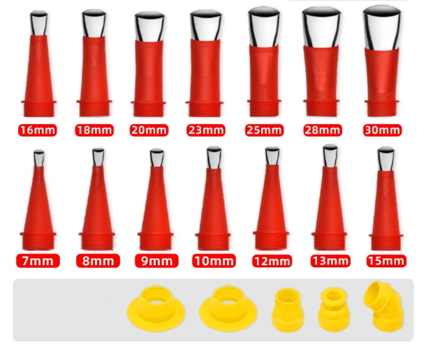 NOZZLEX – Kit d’outils pour embouts de calfeutrage anti-goutte pour des joints propres
