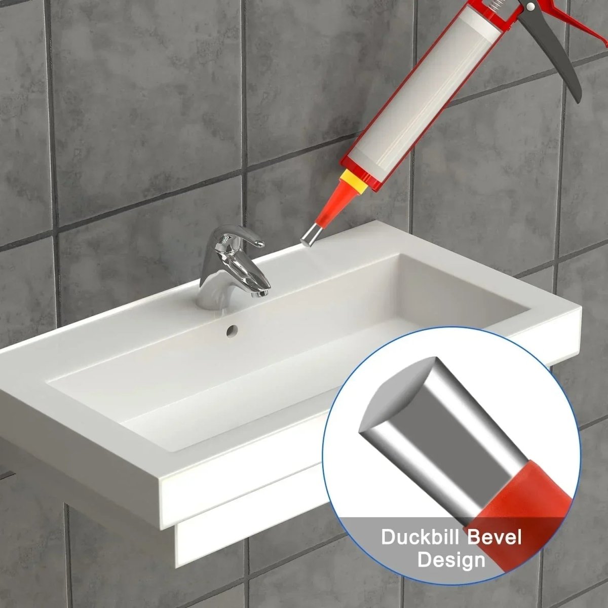 NOZZLEX – Kit d’outils pour embouts de calfeutrage anti-goutte pour des joints propres