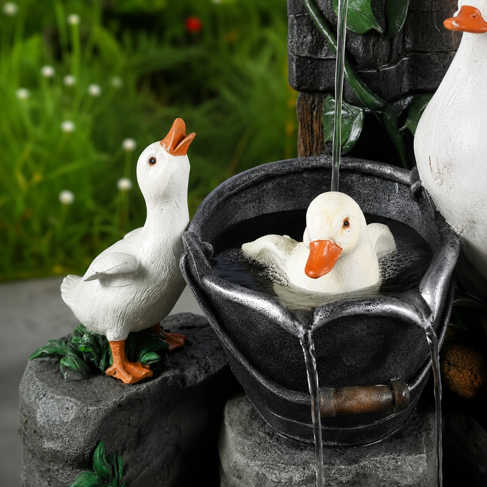 Fontaine de Jardin Solaire – Bain d'Oiseaux d'Extérieur