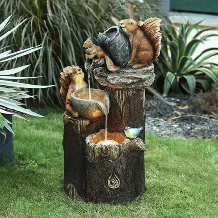 Fontaine de Jardin Solaire – Bain d'Oiseaux d'Extérieur