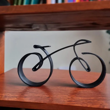 Silhouette de vélo en métal — décoration minimaliste pour véhicule à moteur