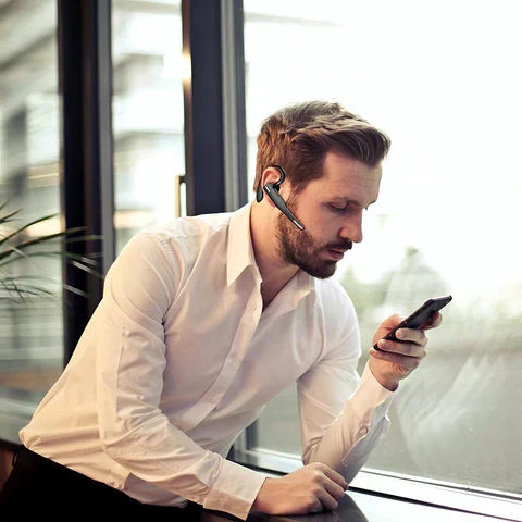 Casque Bluetooth 5.1, suppression du bruit sans fil, 25 heures d'appel, microphone mains libres | Sansotis