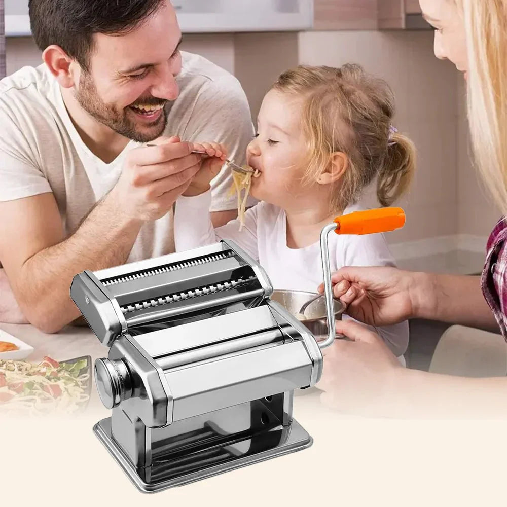PASTACRAFT – Machine à pâtes manuelle avec 7 réglages d'épaisseur pour pâtes faites maison