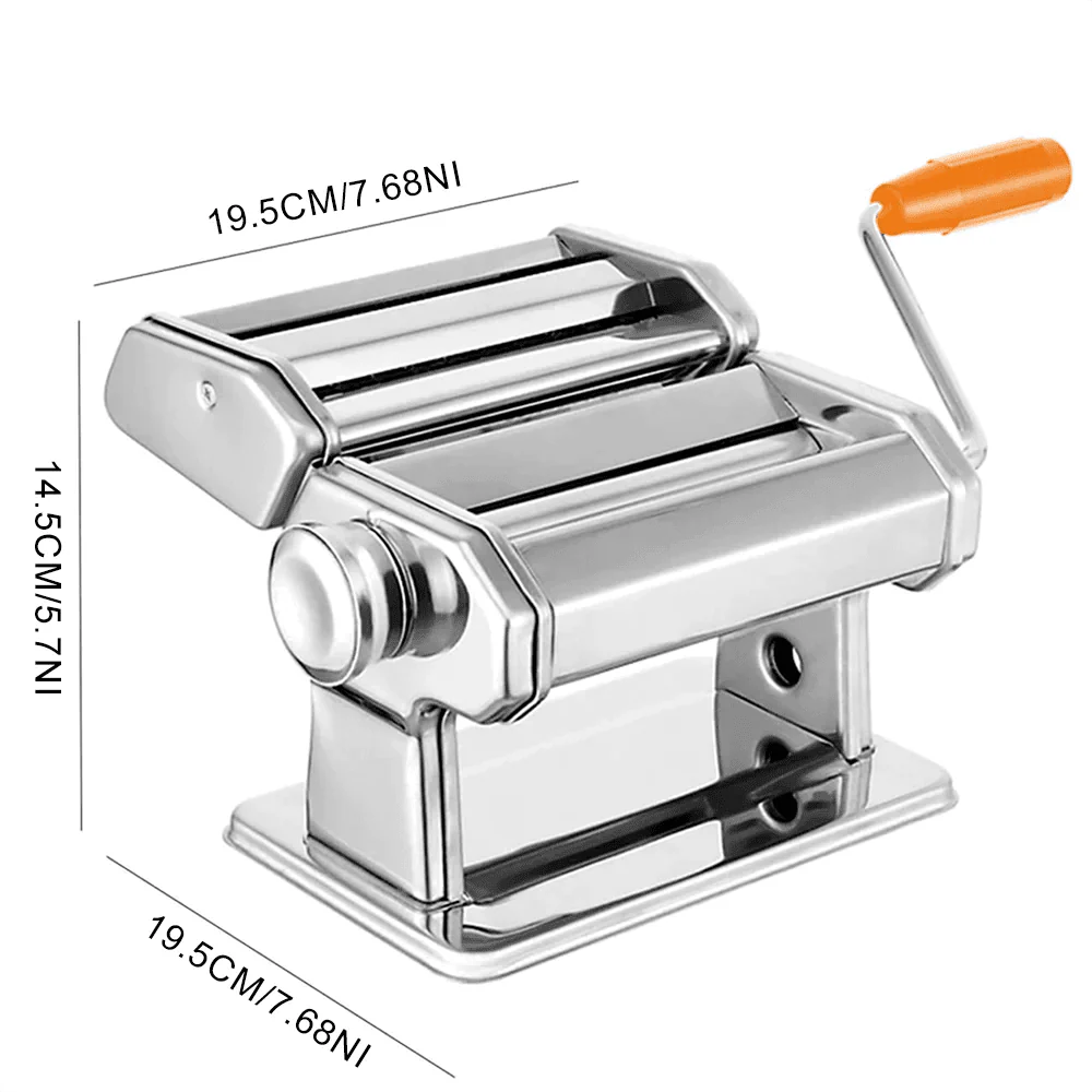 PASTACRAFT – Machine à pâtes manuelle avec 7 réglages d'épaisseur pour pâtes faites maison