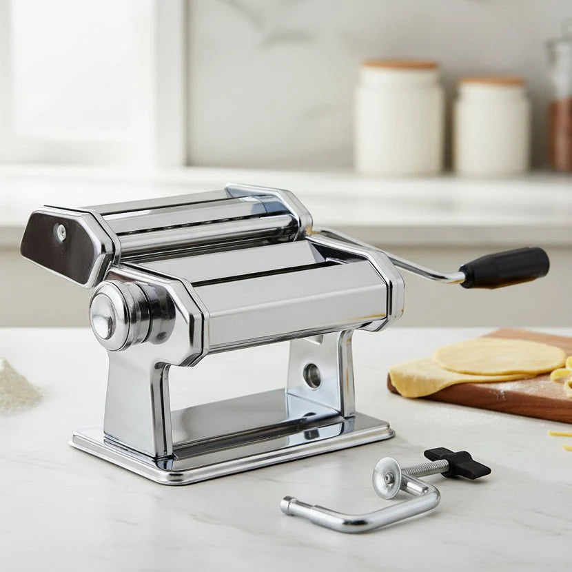PASTACRAFT – Machine à pâtes manuelle avec 7 réglages d'épaisseur pour pâtes faites maison
