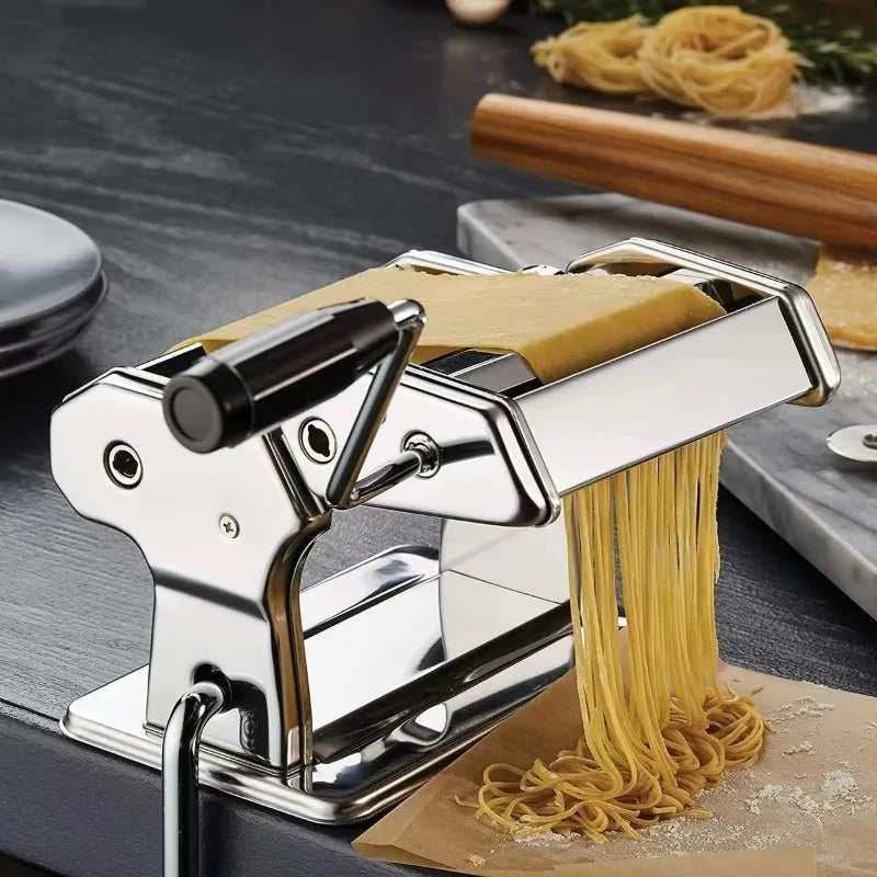 PASTACRAFT – Machine à pâtes manuelle avec 7 réglages d'épaisseur pour pâtes faites maison