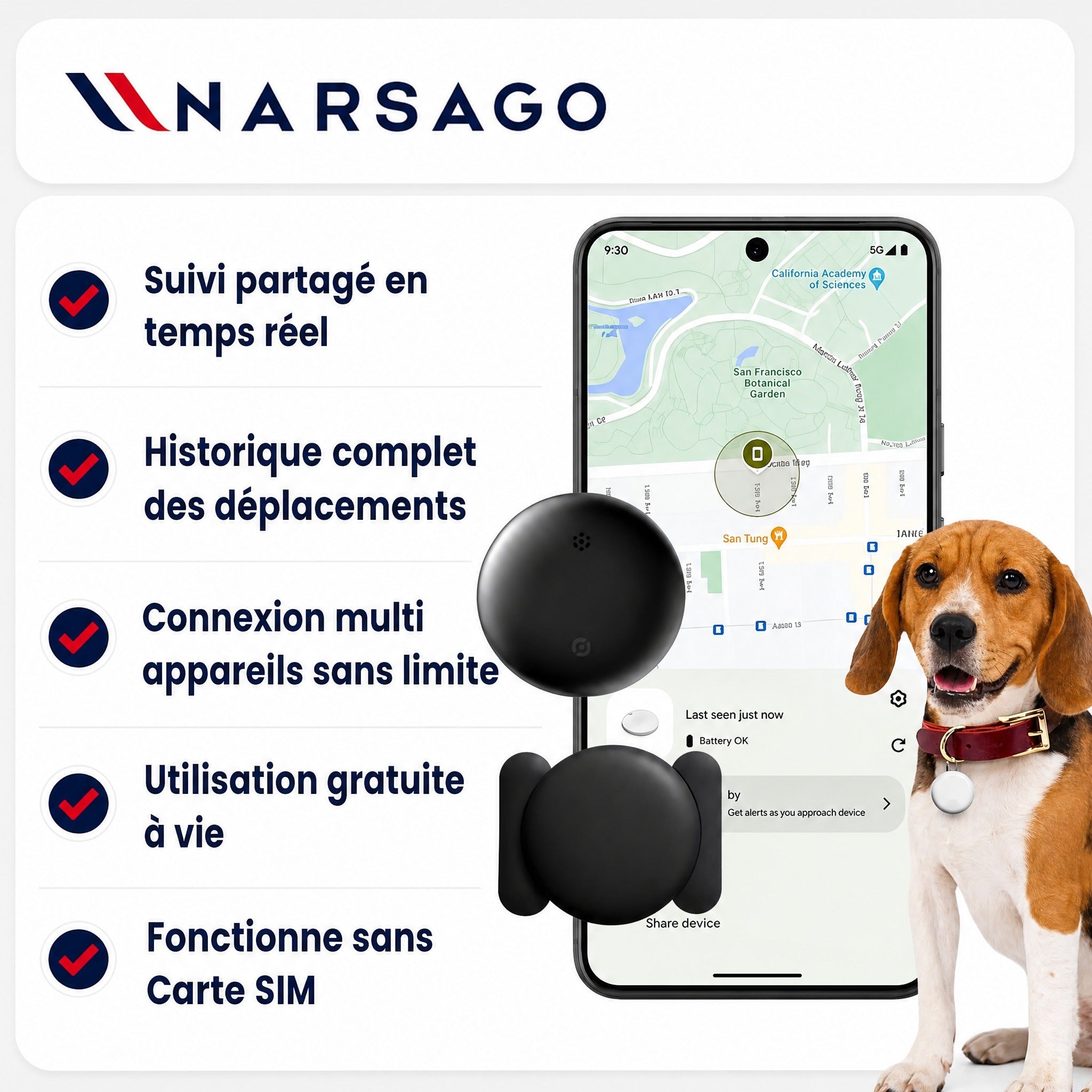 Traceur GPS pour Chien 3 en 1 - Narsago - ANDROID / iOS #7
