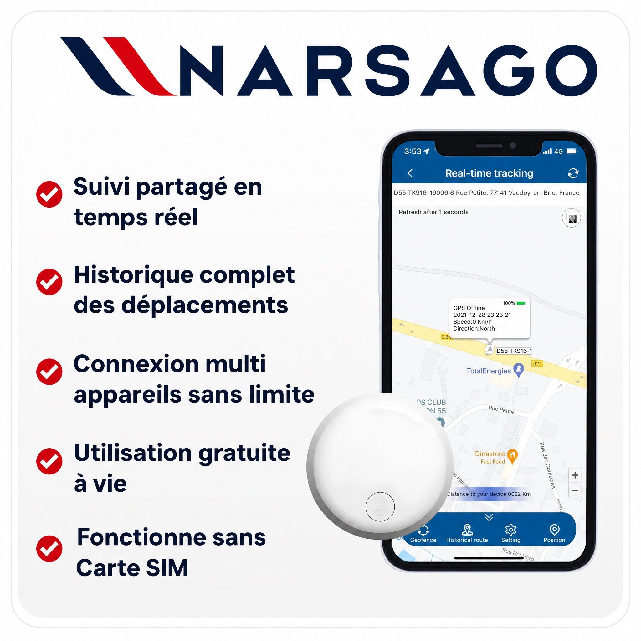 Traceur GPS Enfant Sans Abonnement - Narsago - ANDROID / iOS #6