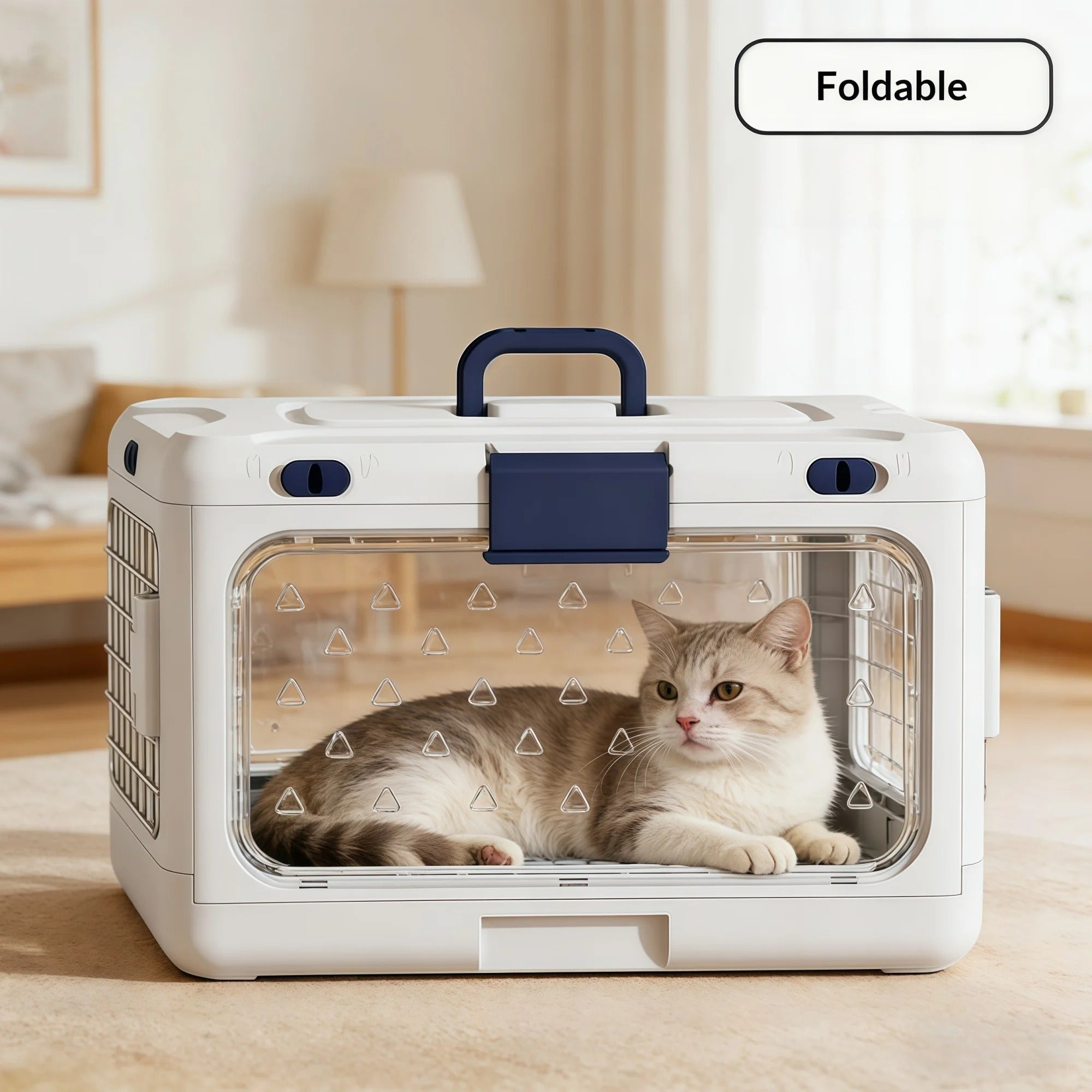 VistaVault Plateau de voyage pliant – Banc panoramique pour chat et chien