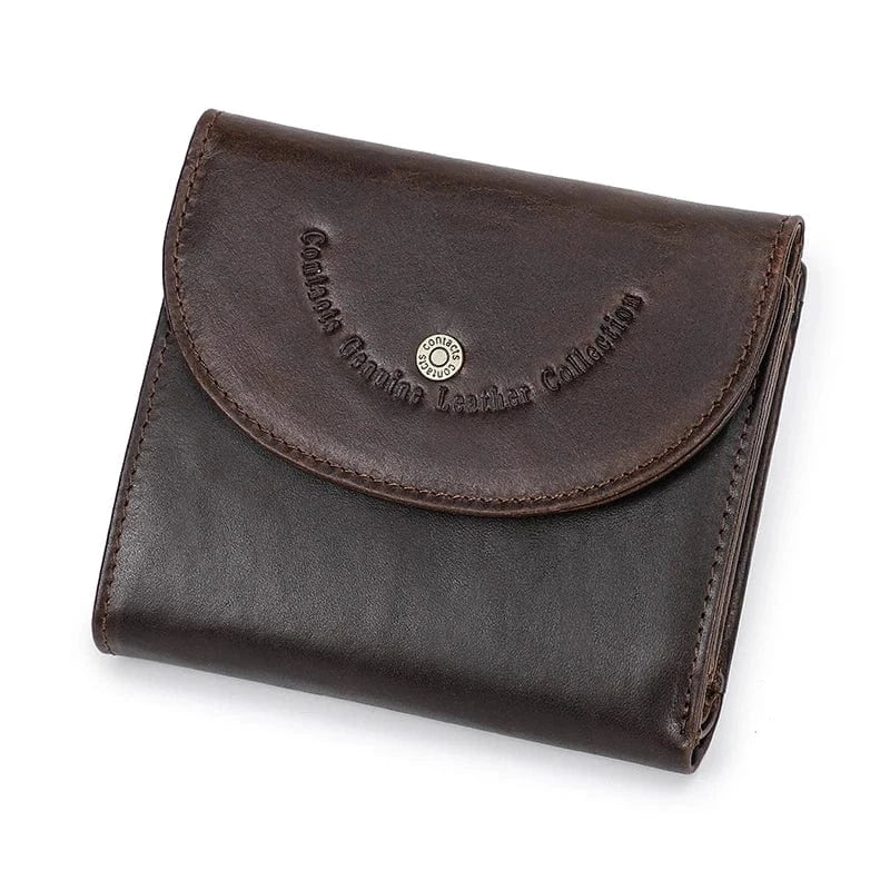 Petit Porte-Cartes Femme en Cuir Véritable Compact