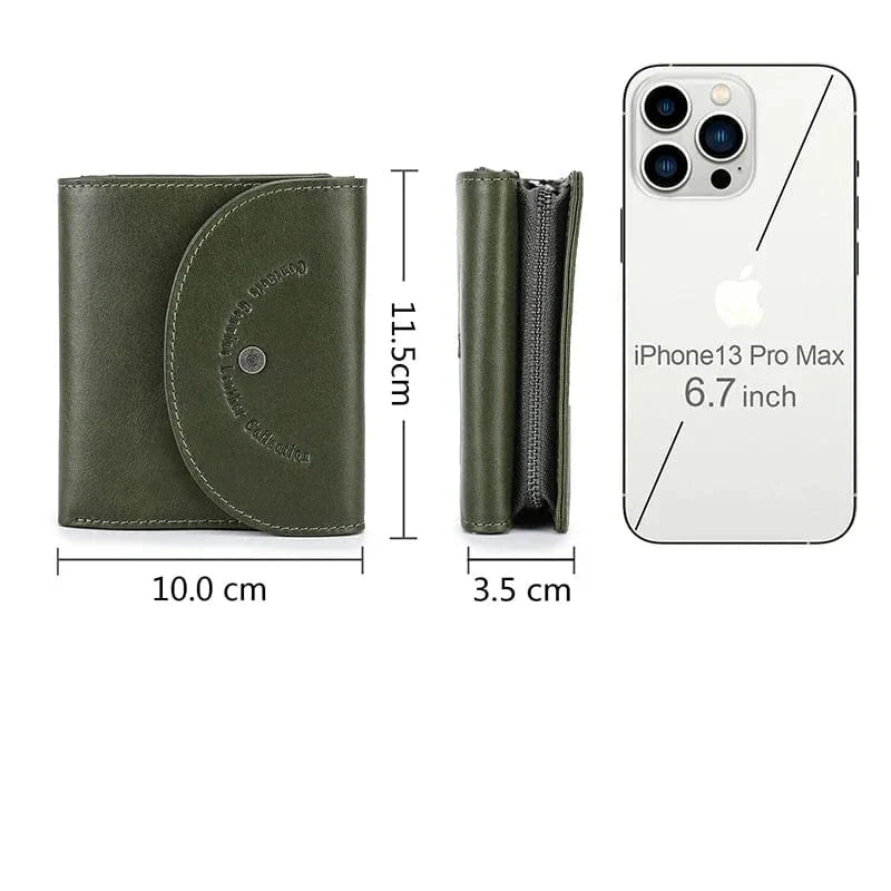 Petit Porte-Cartes Femme en Cuir Véritable Compact