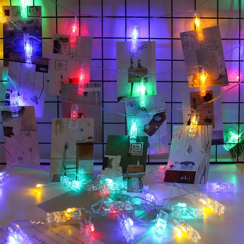 Clips photo Guirlande lumineuse LED pour photos