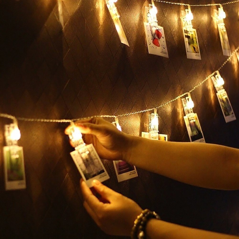 Clips photo Guirlande lumineuse LED pour photos