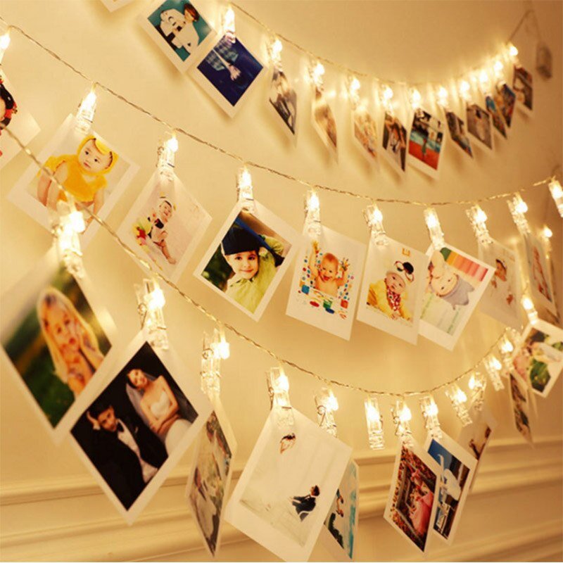 Clips photo Guirlande lumineuse LED pour photos