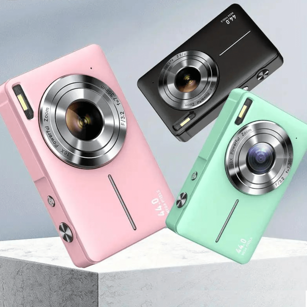 Caméra rétro numérique Full HD vidéo et photo compacte au design vintage, lumière automatique, enregistrement compact | Sansotis