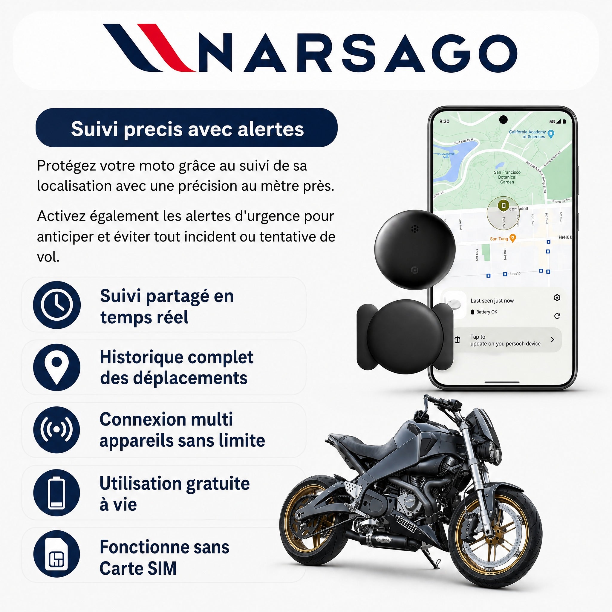 Traceur GPS Moto Sans Abonnement Android & iOS Find My – Sécurité Antivol Sans Abonnement #8