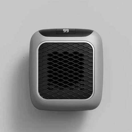Chauffage électrique portable sur prise murale 800 W – Thermostat réglable 16-33 °C, minuterie 12 heures, fonctionnement silencieux