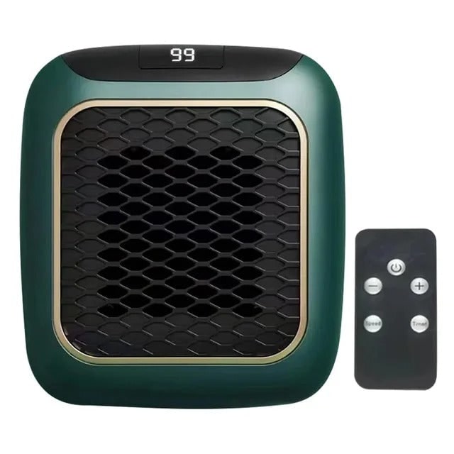 Chauffage électrique portable sur prise murale 800 W – Thermostat réglable 16-33 °C, minuterie 12 heures, fonctionnement silencieux