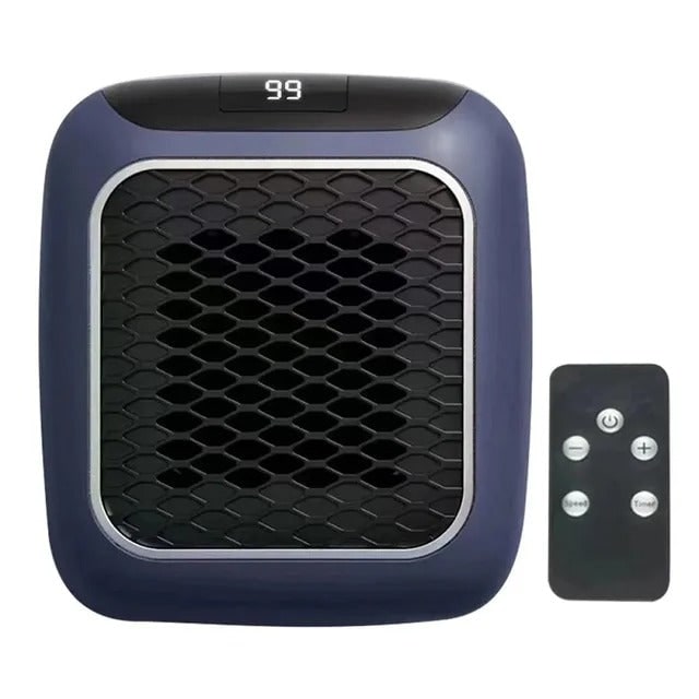 Chauffage électrique portable sur prise murale 800 W – Thermostat réglable 16-33 °C, minuterie 12 heures, fonctionnement silencieux