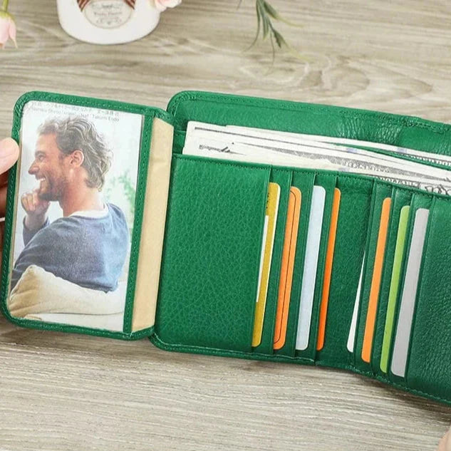 Porte-cartes en Cuir Véritable pour Femmes