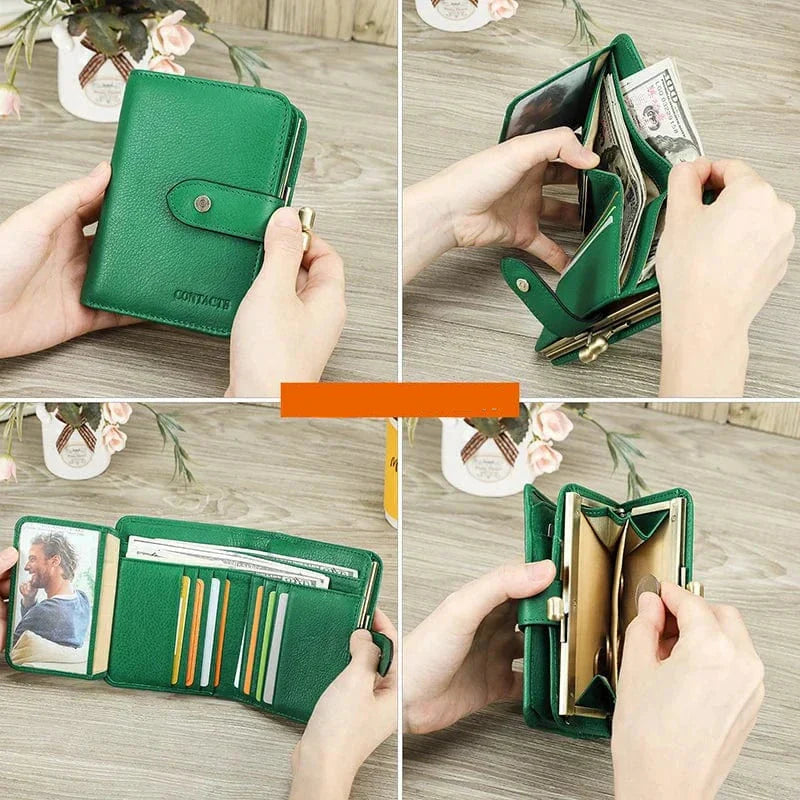 Porte-cartes en Cuir Véritable pour Femmes