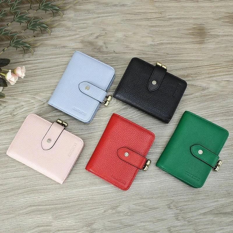Porte-cartes en Cuir Véritable pour Femmes