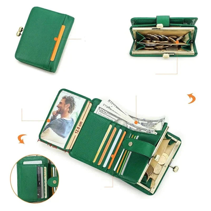 Porte-cartes en Cuir Véritable pour Femmes