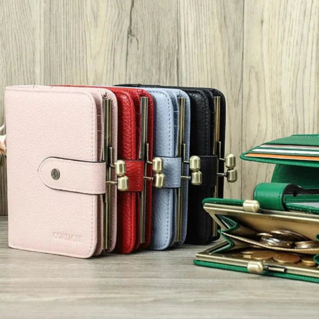 Porte-cartes en Cuir Véritable pour Femmes