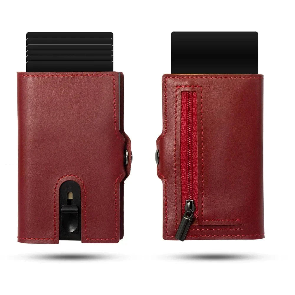 Porte-cartes et porte-monnaie en cuir pour hommes
