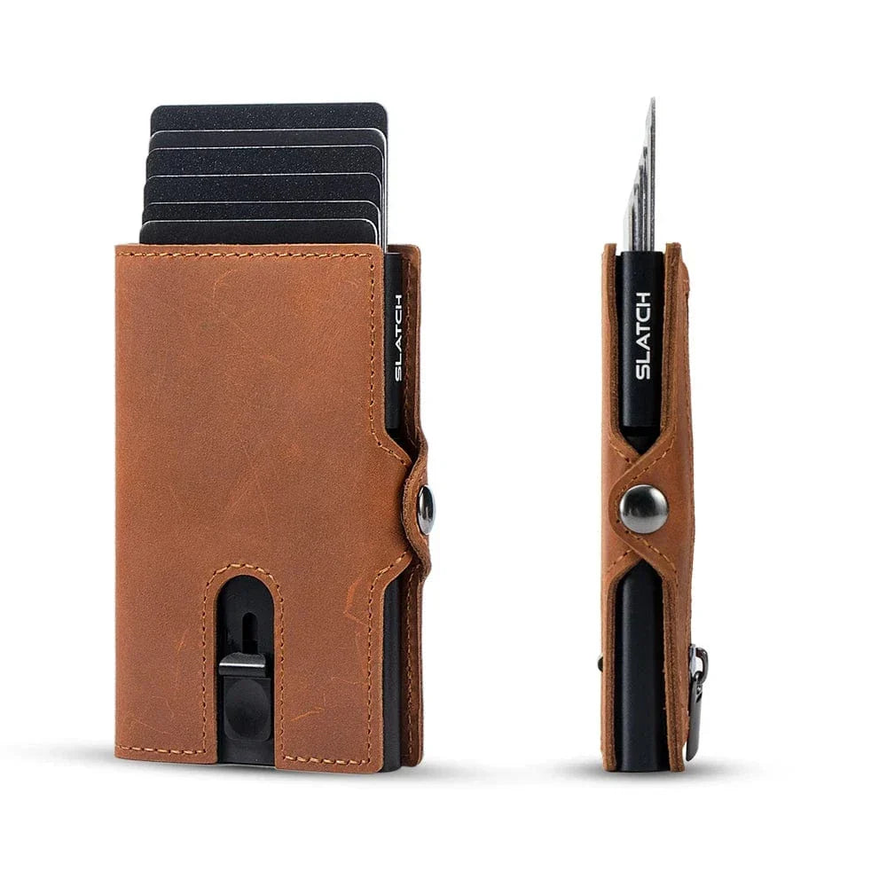 Porte-cartes et porte-monnaie en cuir pour hommes