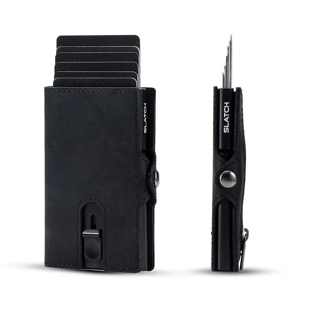 Porte-cartes et porte-monnaie en cuir pour hommes
